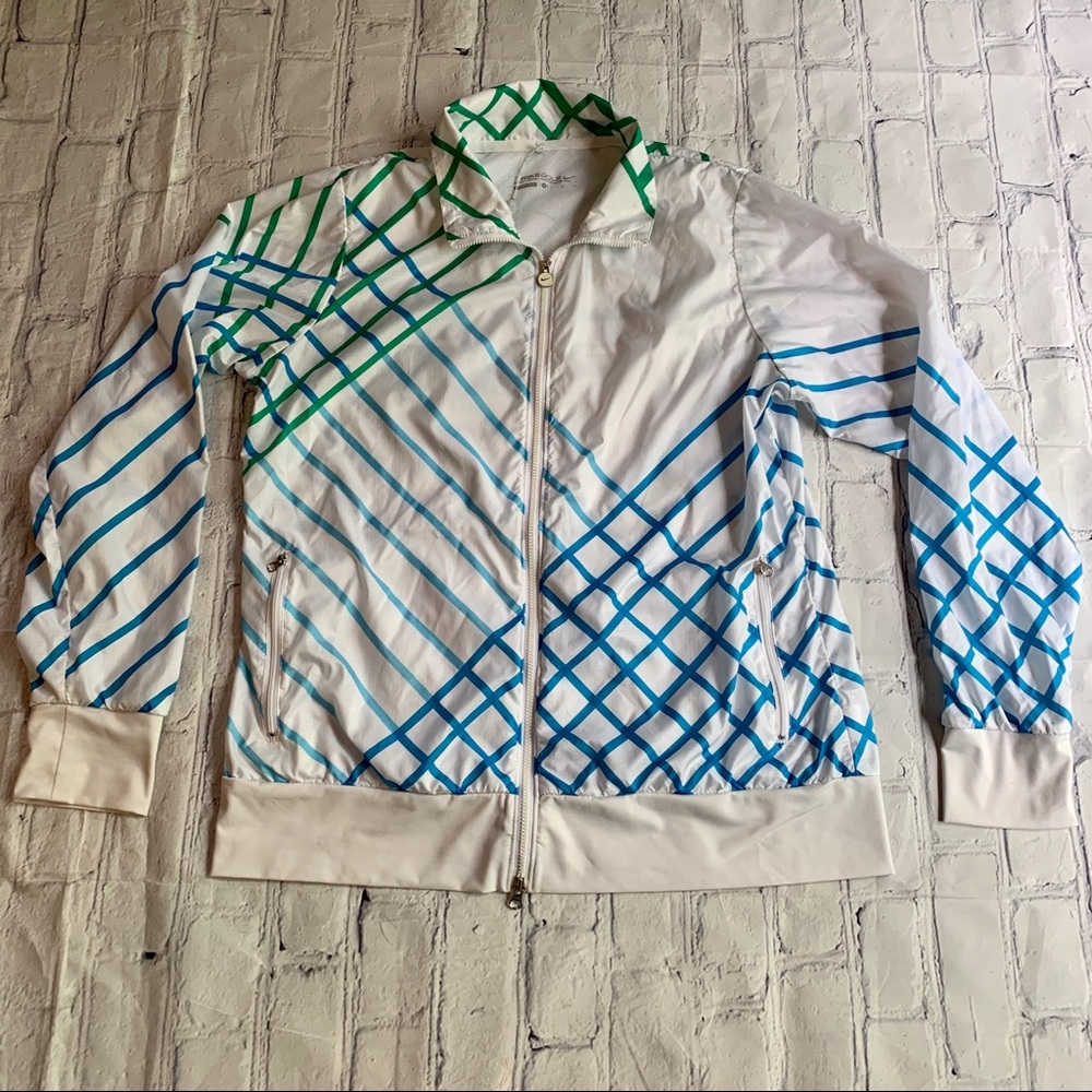 Nike Golf Striped Lightweight Windbreaker ZIP Up L